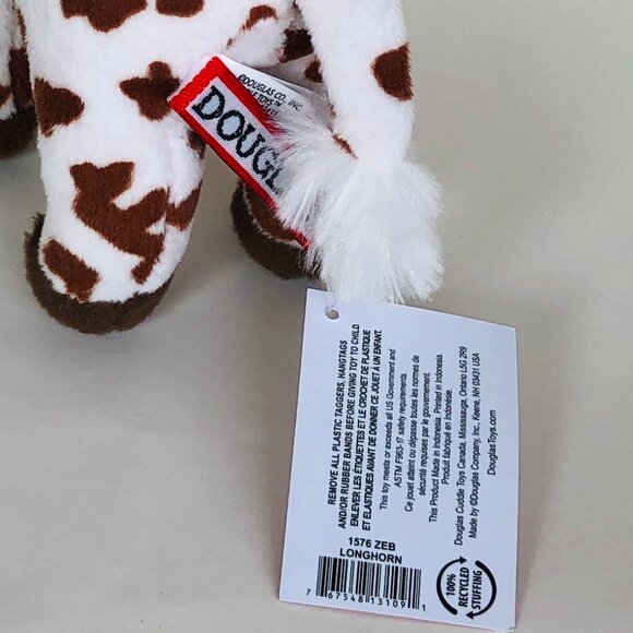 Douglas Plush  New w/ Tag Bull Longhorn Zeb Stuffed Animal 7" - Picture 6 of 8